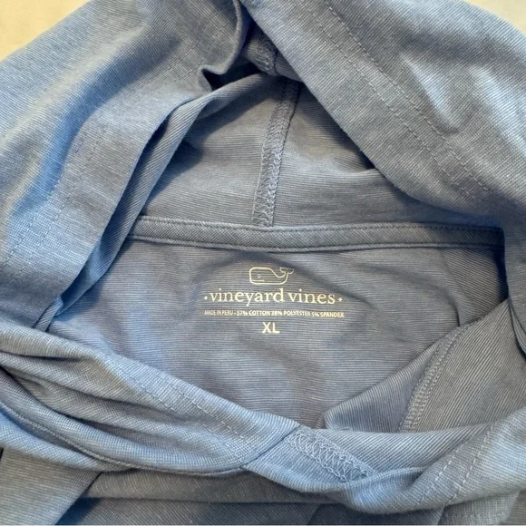 Vineyard Vines Sky Blue Long Sleeved Hoodie Size XL Like New - Picture 7 of 9
